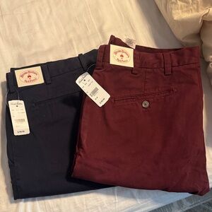 Brooks Brothers Men's Chinos - Navy and Deep Red 34x30 Brand New!